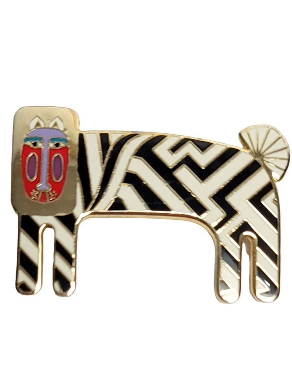 Laurel Burch Black White Enamel 
